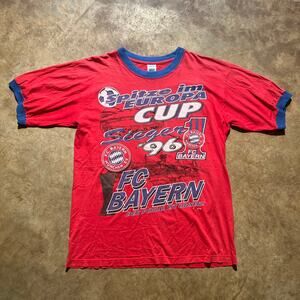 Vintage 1996 Bayern Munich European Champions Ringer Shirt